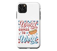 Carcasa para iPhone 11 Pro MAX Hotdog Wurst llega a lo Peor Divertido Perrito Caliente del 4 de Julio