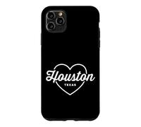 Carcasa para iPhone 11 Pro MAX Houston Texas Love Heart Retro Script Travel America Dark