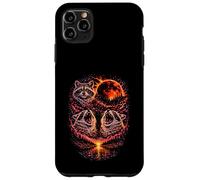 Carcasa para iPhone 11 Pro MAX Howling Raccoon 3, Luna roja, Eclipse, Cielo Nocturno, Vintage