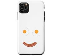 Carcasa para iPhone 11 Pro MAX Huevos fritos y Tocino Cara Feliz Desayuno Comida Niños Hombres Mujeres