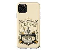 Carcasa para iPhone 11 Pro MAX Humor Oscuro gótico limón Cita Esqueleto Mercado Estado de ánimo