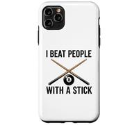 Carcasa para iPhone 11 Pro MAX I Beat People with a Stick Billiards Cue Funny Men Women