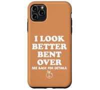 Carcasa para iPhone 11 Pro MAX I Look Better Bent Over Book See Back for Details Peach Butt