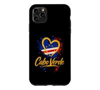 Carcasa para iPhone 11 Pro MAX I Love Cabo Verde Vacaciones Travel Golden Heart Flag Turista