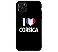 Carcasa para iPhone 11 Pro MAX I Love Corsica Francia Bandera Corazón Orgullo Córcega