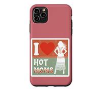 Carcasa para iPhone 11 Pro MAX I Love Hot Moms Boho - Camiseta para Hombre y Mujer, diseño con Texto Divertido