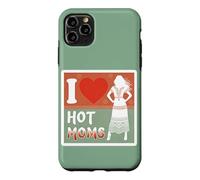 Carcasa para iPhone 11 Pro MAX I Love Hot Moms Boho - Camiseta para Hombre y Mujer, diseño con Texto Divertido