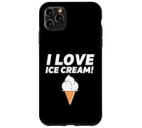 Carcasa para iPhone 11 Pro MAX I Love Ice Cream Party Outfit Vanilla Soft Serve Gelato Cone
