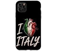 Carcasa para iPhone 11 Pro MAX I Love Italy - Bandera anatómica de Italia, Regalo de Viaje