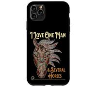 Carcasa para iPhone 11 Pro MAX I Love My One Man & Varios Caballos Divertidos Esposa Ecuestre