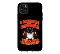 Carcasa para iPhone 11 Pro MAX I Rescue Ragdoll Cat What's Your Superpower Funny Cats Lover