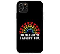 Carcasa para iPhone 11 Pro MAX I See I Love You I Accept You LGBTQ Ally Gay Pride
