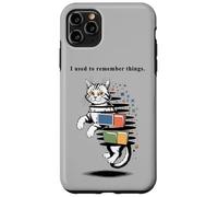 Carcasa para iPhone 11 Pro MAX I Used to Remember Things... Funny PC Inept Cat Retro