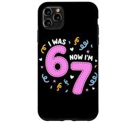 Carcasa para iPhone 11 Pro MAX I Was 6 Now I'm 7 Funny 7th Birthday Girl Party