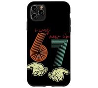 Carcasa para iPhone 11 Pro MAX I Was 6 Now I'm 7 Funny 7th Birthday Retro Hands Meme Girls