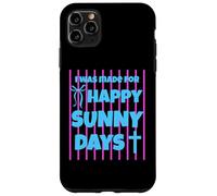 Carcasa para iPhone 11 Pro MAX I Was Made For Happy Sunny Days - Lazo a Rayas Rosas