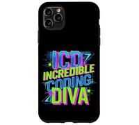 Carcasa para iPhone 11 Pro MAX ICD Incredible Coding Diva Codificación Clínica Mujer