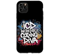 Carcasa para iPhone 11 Pro MAX ICD Incredible Coding Diva Codificación Clínica Mujer