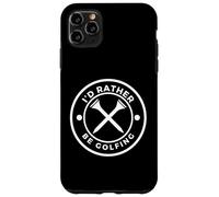 Carcasa para iPhone 11 Pro MAX 'I'D Rather Be Golfing' Funny Golf tee with Crossed Tees