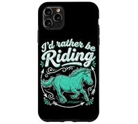 Carcasa para iPhone 11 Pro MAX I'D Rather Be Riding Miniature Horse Pony Lover Doma