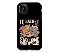 Carcasa para iPhone 11 Pro MAX I'D Rather Stay Home with My Cats