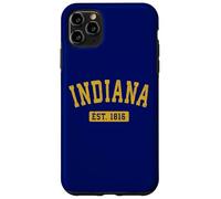 Carcasa para iPhone 11 Pro MAX Indiana Clásico Vintage Texto Amarillo EST. 1816