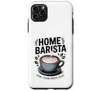 Carcasa para iPhone 11 Pro MAX Inicio Barista Pour Steam Create Disfruta del Arte Latte