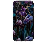 Carcasa para iPhone 11 Pro MAX Iris Morado Art Nouveau Gótico Floral Estética Mística Luz