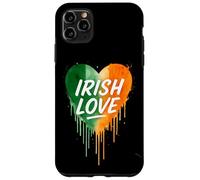 Carcasa para iPhone 11 Pro MAX Irish Love Heart St Patrick Day Irlanda Bandera Acuarela