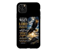 Carcasa para iPhone 11 Pro MAX Isaiah 40:31 Wait on The Lord, Renew Strength Eagle
