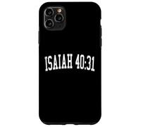 Carcasa para iPhone 11 Pro MAX Isaías 40:31 Verso de la Biblia Cristiano Estilo Colegiado Angustia