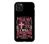 Carcasa para iPhone 11 Pro MAX Isaías 41:10 Versículo de la Biblia Oración de concientización sobre el cáncer de Mama