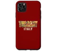 Carcasa para iPhone 11 Pro MAX Italia Paisaje Campo Dentro Toscana Bold Letters