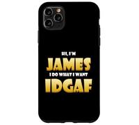 Carcasa para iPhone 11 Pro MAX James Costume Idgaf Meme Personalized Jim First Name James