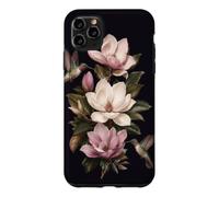 Carcasa para iPhone 11 Pro MAX Jardín botánico de Flores de Magnolia de colibrí