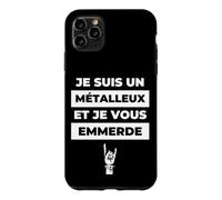 Carcasa para iPhone 11 Pro MAX Je Suis un Métalleux et je vous Emmerde Headbanger Festival