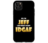 Carcasa para iPhone 11 Pro MAX Jeff Costume Idgaf Meme Personalized First Name Jeffery