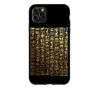 Carcasa para iPhone 11 Pro MAX Jeroglíficos Egipcios Oro Faraón Símbolos Egipto Cultura
