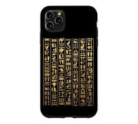 Carcasa para iPhone 11 Pro MAX Jeroglíficos Egipcios Oro Faraón Símbolos Egipto Cultura