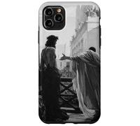 Carcasa para iPhone 11 Pro MAX Jesucristo Arrestado Poncio Pilato Pintura Bíblica Negro