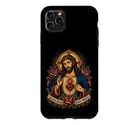 Carcasa para iPhone 11 Pro MAX Jesucristo Corazón Ten Misericordia Arte Devocional Católico Fe