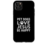 Carcasa para iPhone 11 Pro MAX Jesus and Dogs Café Perro Cristiano Mamá Fe