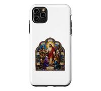 Carcasa para iPhone 11 Pro MAX Jesús Bienaventuranzas Sermón Mosaico Gótico Arte Cristiano Icono