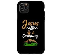 Carcasa para iPhone 11 Pro MAX Jesus Coffee and Camping Cafeine Barista Camp Lover