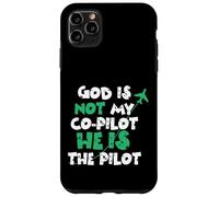 Carcasa para iPhone 11 Pro MAX Jesus God is The Pilot Aviation Christian Faith