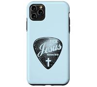 Carcasa para iPhone 11 Pro MAX Jesús Guitarra Púa Silueta Fe Cristiana