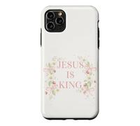 Carcasa para iPhone 11 Pro MAX Jesus Is King Christian Faith Floral Daisy Fresa