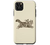 Carcasa para iPhone 11 Pro MAX Jesús Montando Maine Coon Divertido Cristiano para Gatunos
