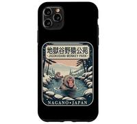 Carcasa para iPhone 11 Pro MAX Jigokudani Snow Onsen Monkeys Nagano Park Japón Souvenir