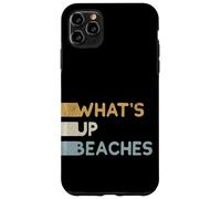 Carcasa para iPhone 11 Pro MAX Juego de Palabras Retro de los Ochenta en la Playa | ¿Qué Pasa Playas